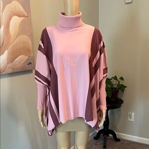 Alfani Pink and Purple Cowl Neck Sweater